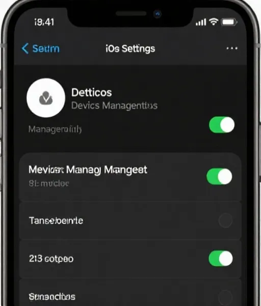 iOS设置界面示意图